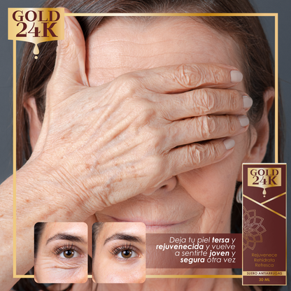 Serum facial para rostro hidratar y rejuvenecer - GOLD 24K™