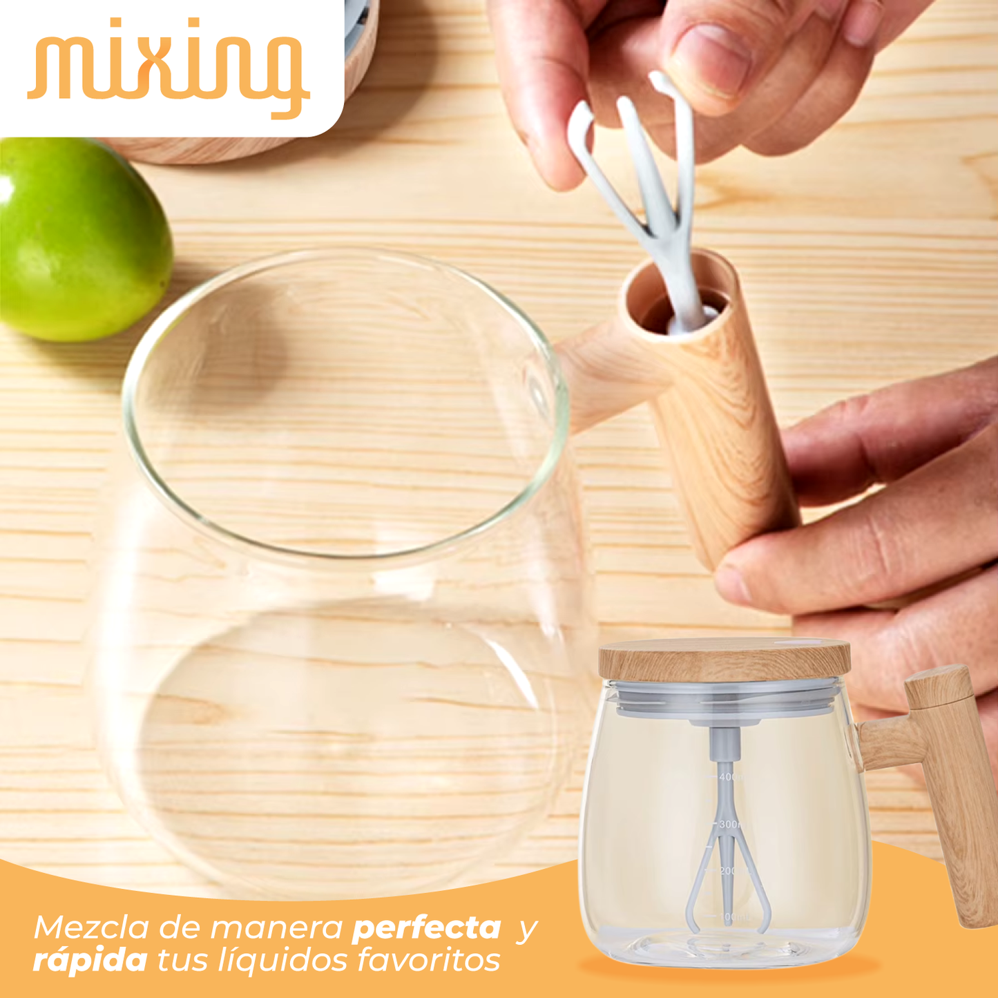 TAZA CON BATIDOR INCLUIDO - MIXING™