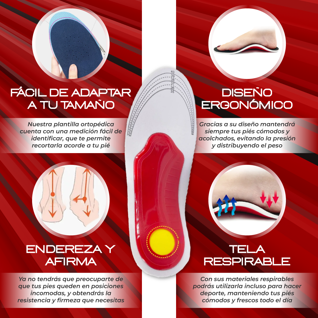 PLANTILLAS ORTOPÉDICAS PARA PIES - ALIVIA