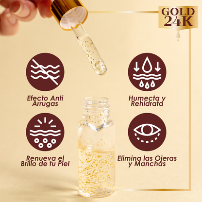 Serum facial para rostro hidratar y rejuvenecer - GOLD 24K™