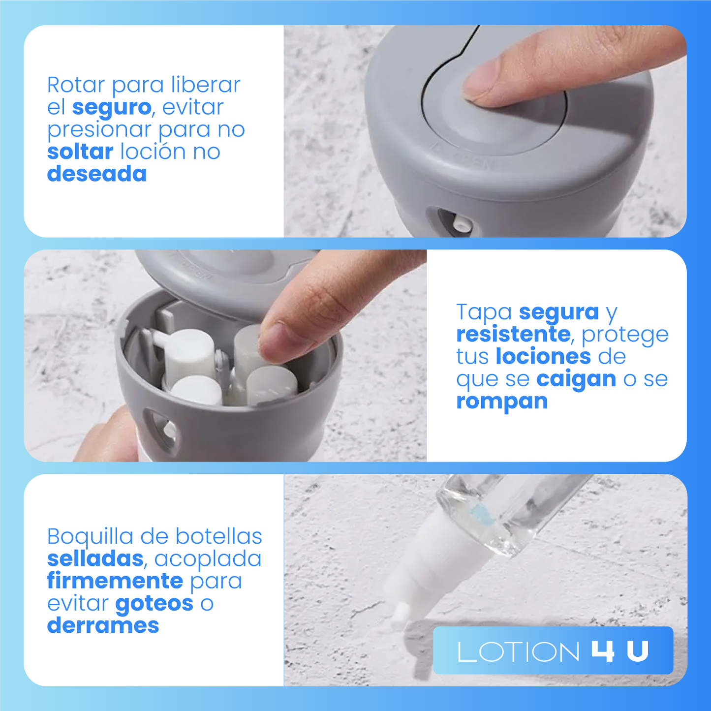 Lotion4You™ | Dispensador de lociones 4 en 1