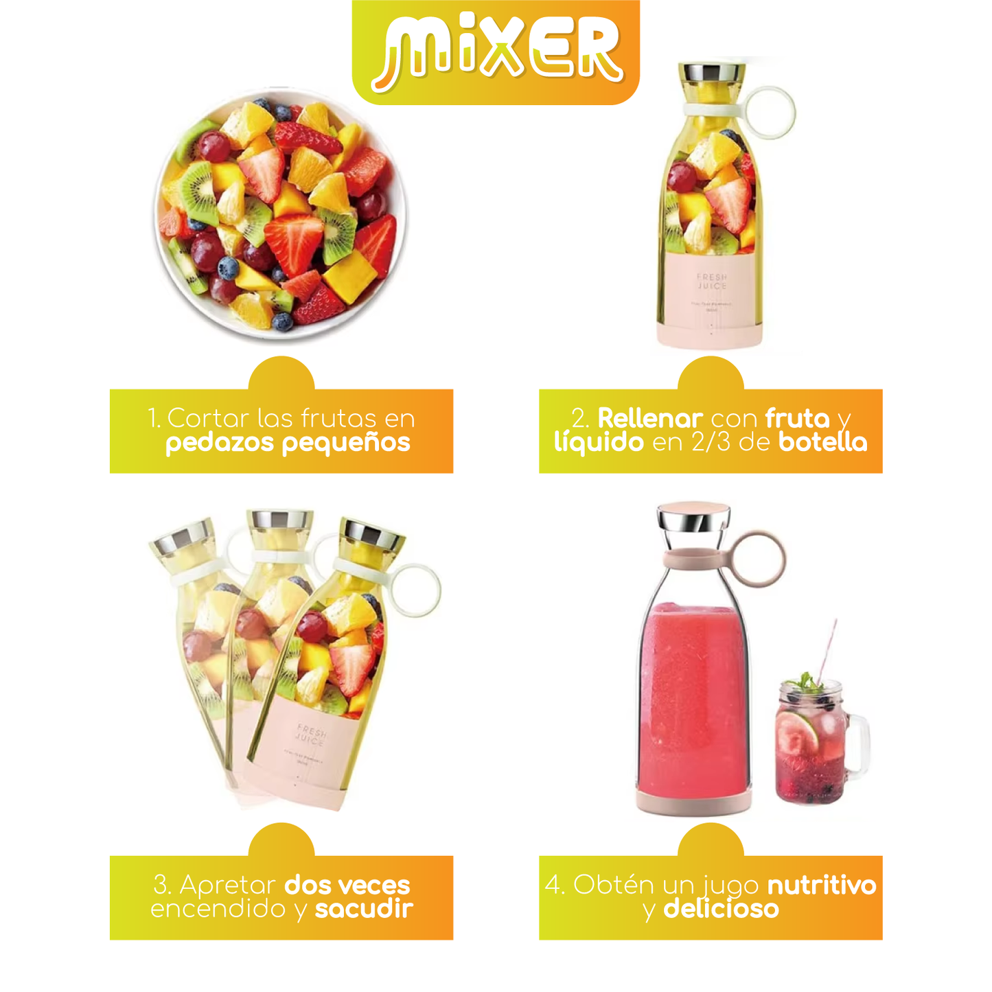 OFERTA CIBER DAY🎁| Botella con mini licuadora portátil - MIXER™