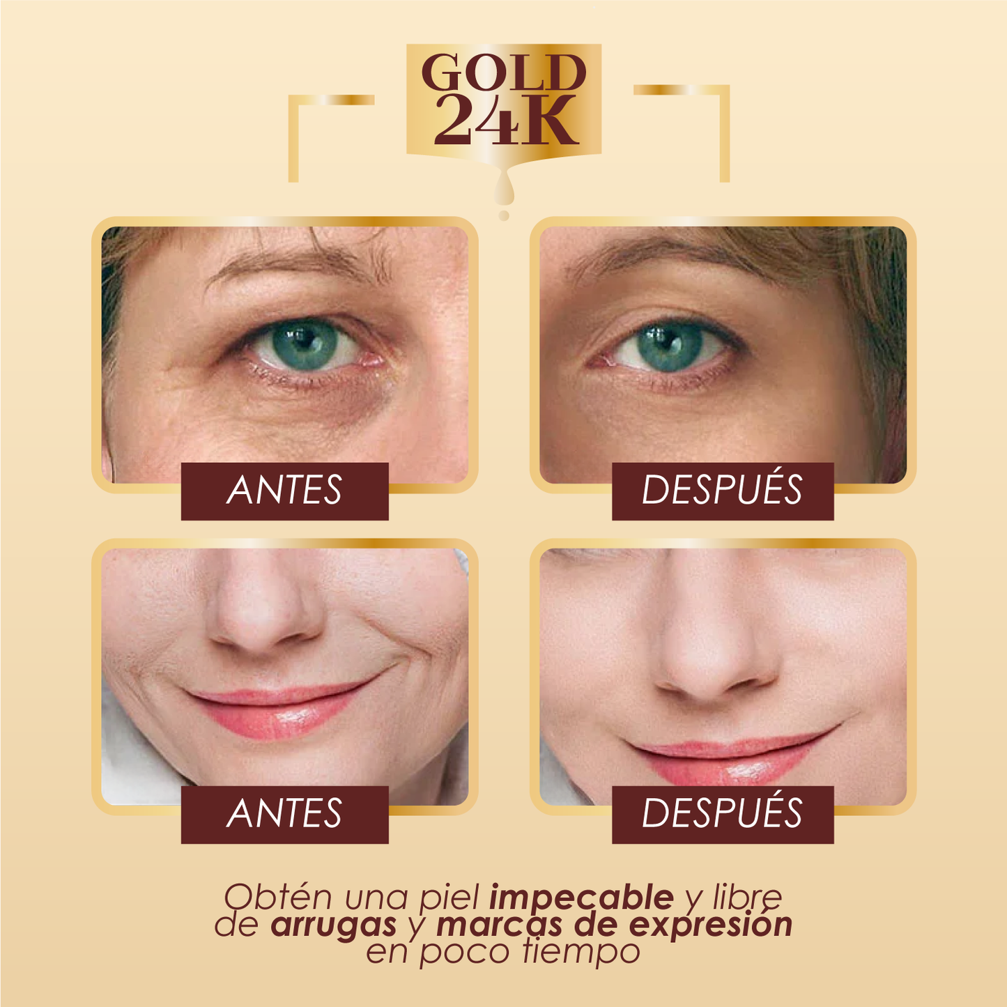 Serum facial para rostro hidratar y rejuvenecer - GOLD 24K™