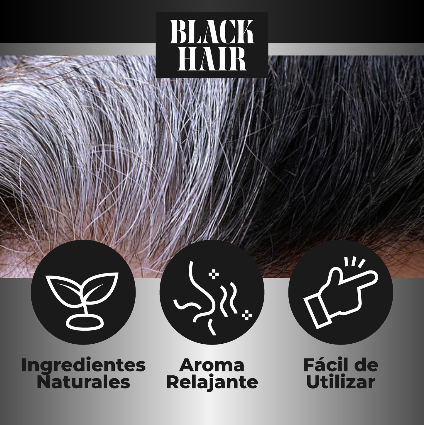 Black Hair™ | Shampo para eliminar canas