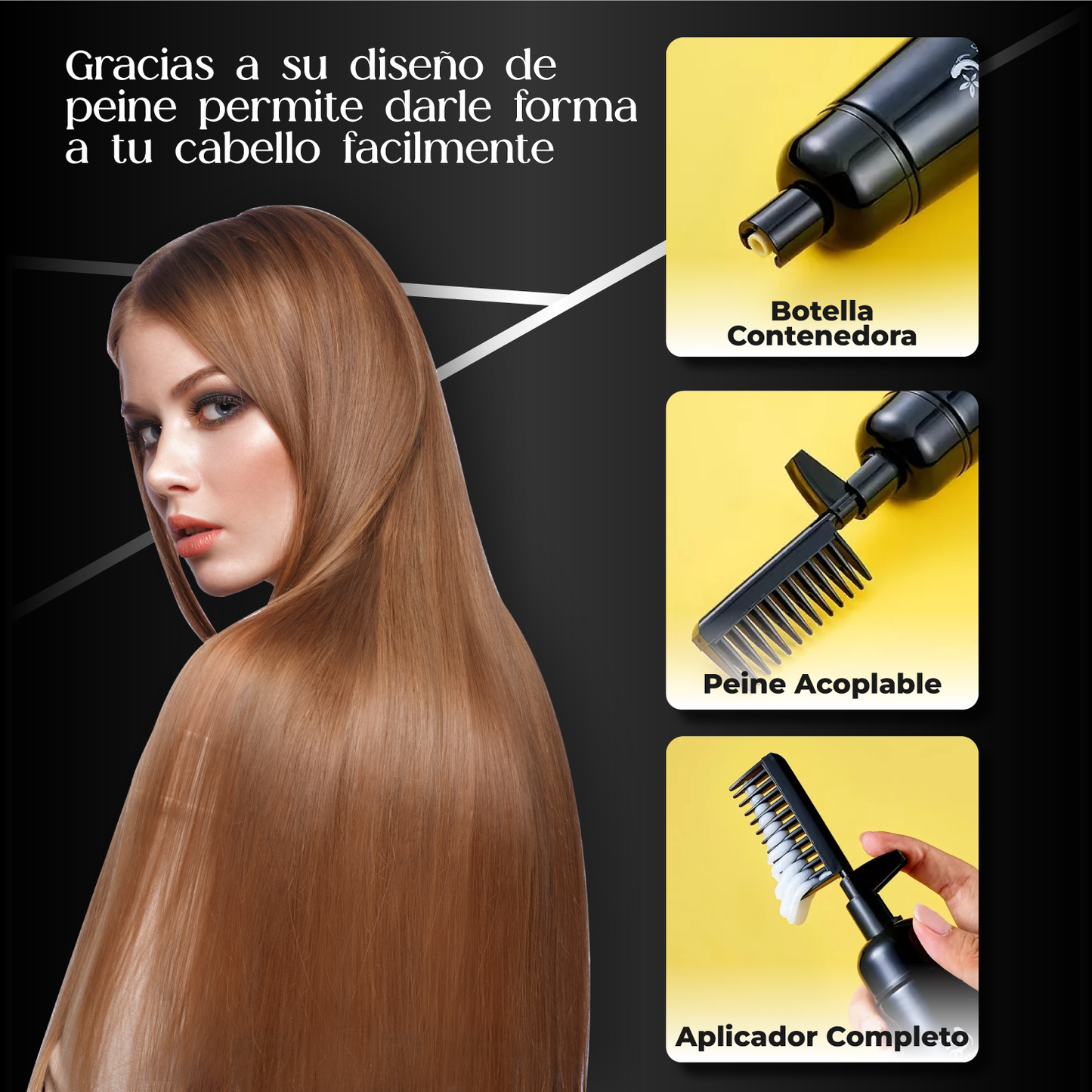 Straight Hair™ | Crema de argán alisadora rápida de cabello anti-frizz