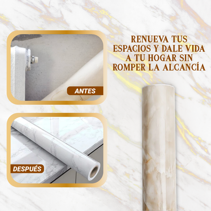 Papel De Mármol Impermeable De Cocina - Sticky™