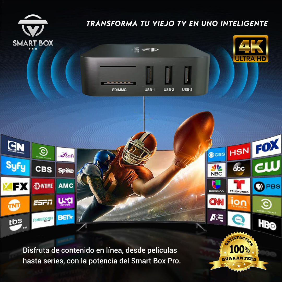 OFERTA SOLO HOY🎁 | Dispositivo inteligente para acceder a películas y series gratis - Smart Box Pro 4k™