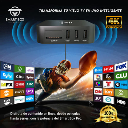 OFERTA SOLO HOY🎁 | Dispositivo inteligente para acceder a películas y series gratis - Smart Box Pro 4k™