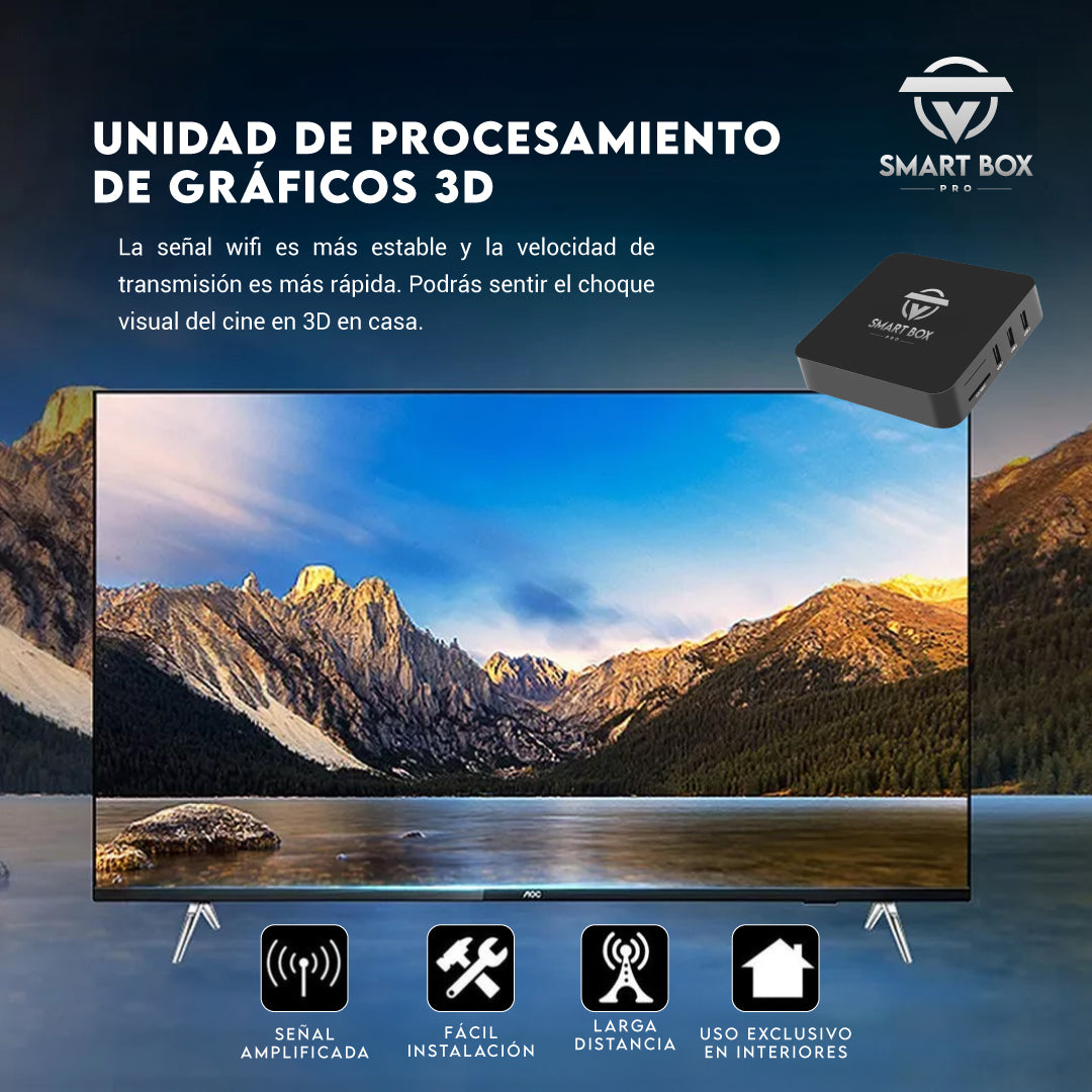 OFERTA SOLO HOY🎁 | Dispositivo inteligente para acceder a películas y series gratis - Smart Box Pro 4k™