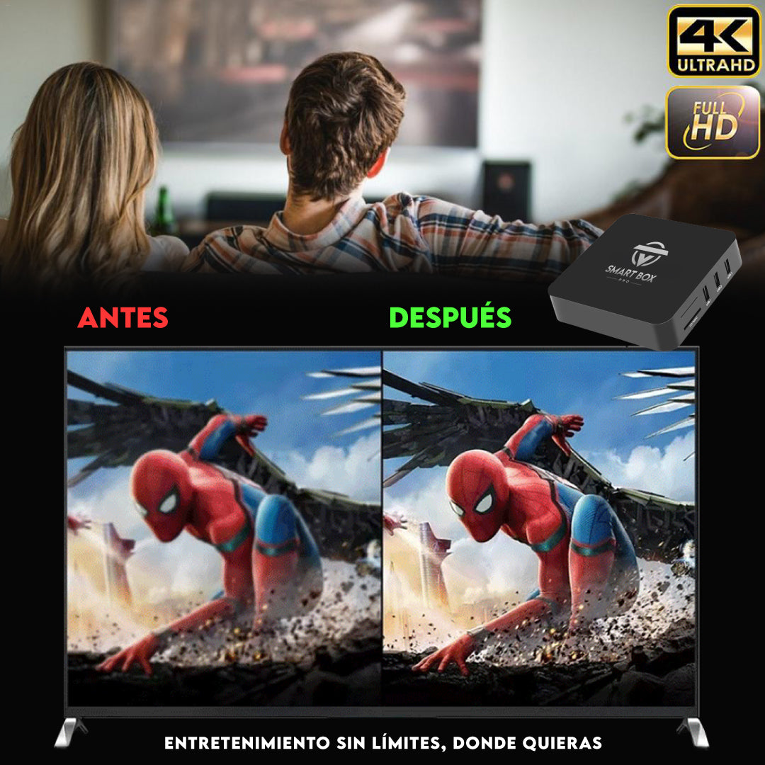 OFERTA SOLO HOY🎁 | Dispositivo inteligente para acceder a películas y series gratis - Smart Box Pro 4k™