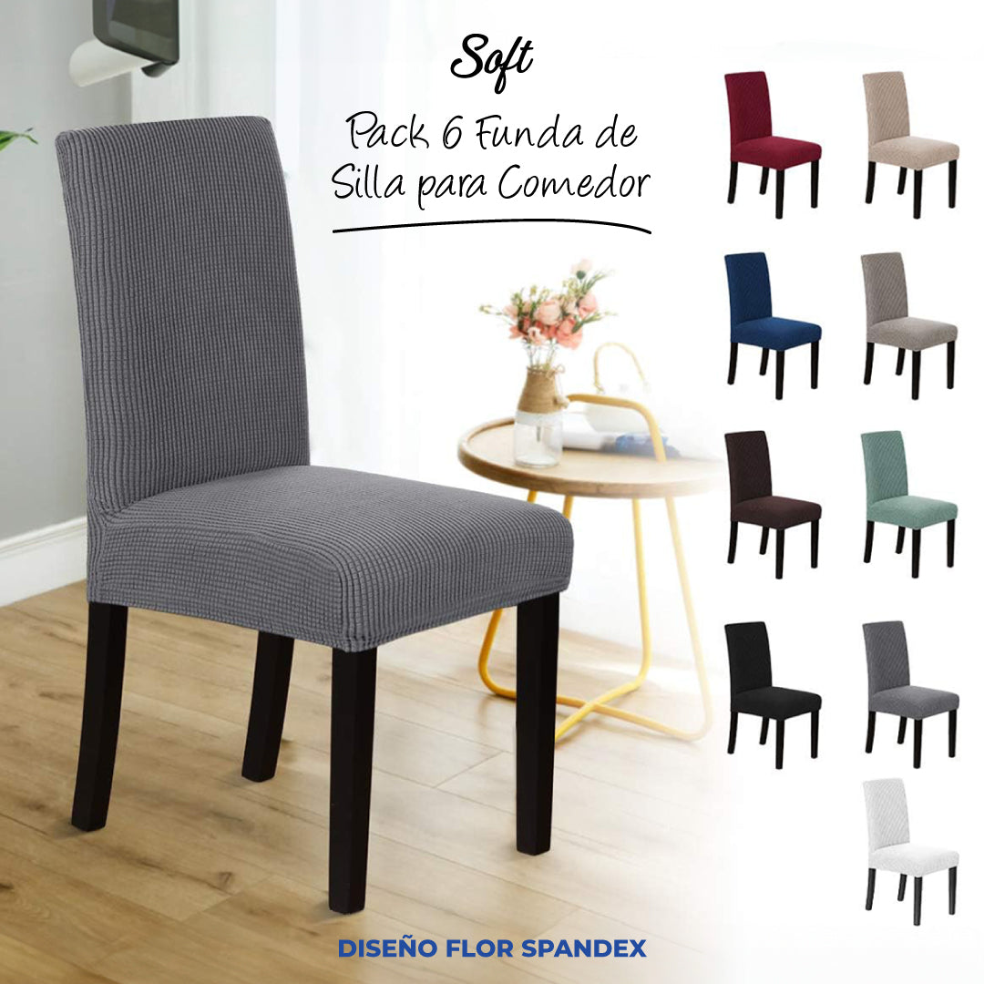 OFERTA CIBER DAY🎁 Fundas de tela para sillas - SOFT™ | Pack 4 fundas x 19.990 🎁