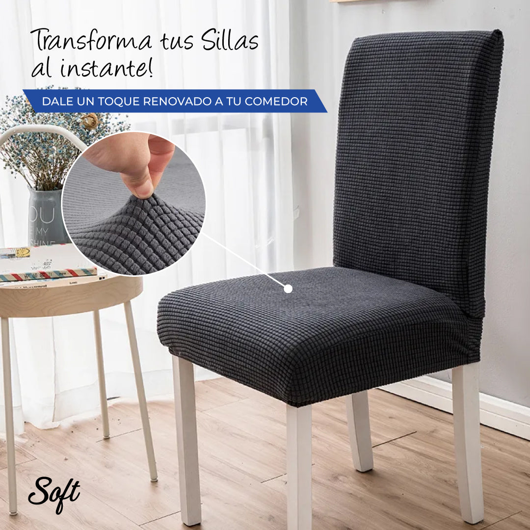 OFERTA CIBER DAY🎁 Fundas de tela para sillas - SOFT™ | Pack 4 fundas x 19.990 🎁