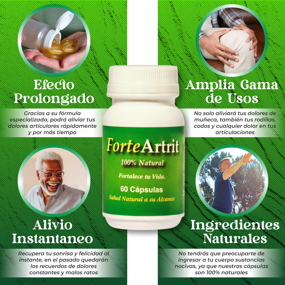 Capsulas Naturales Para Combatir El Dolor De Huesos Y Articulaciones - Forte Artrit™