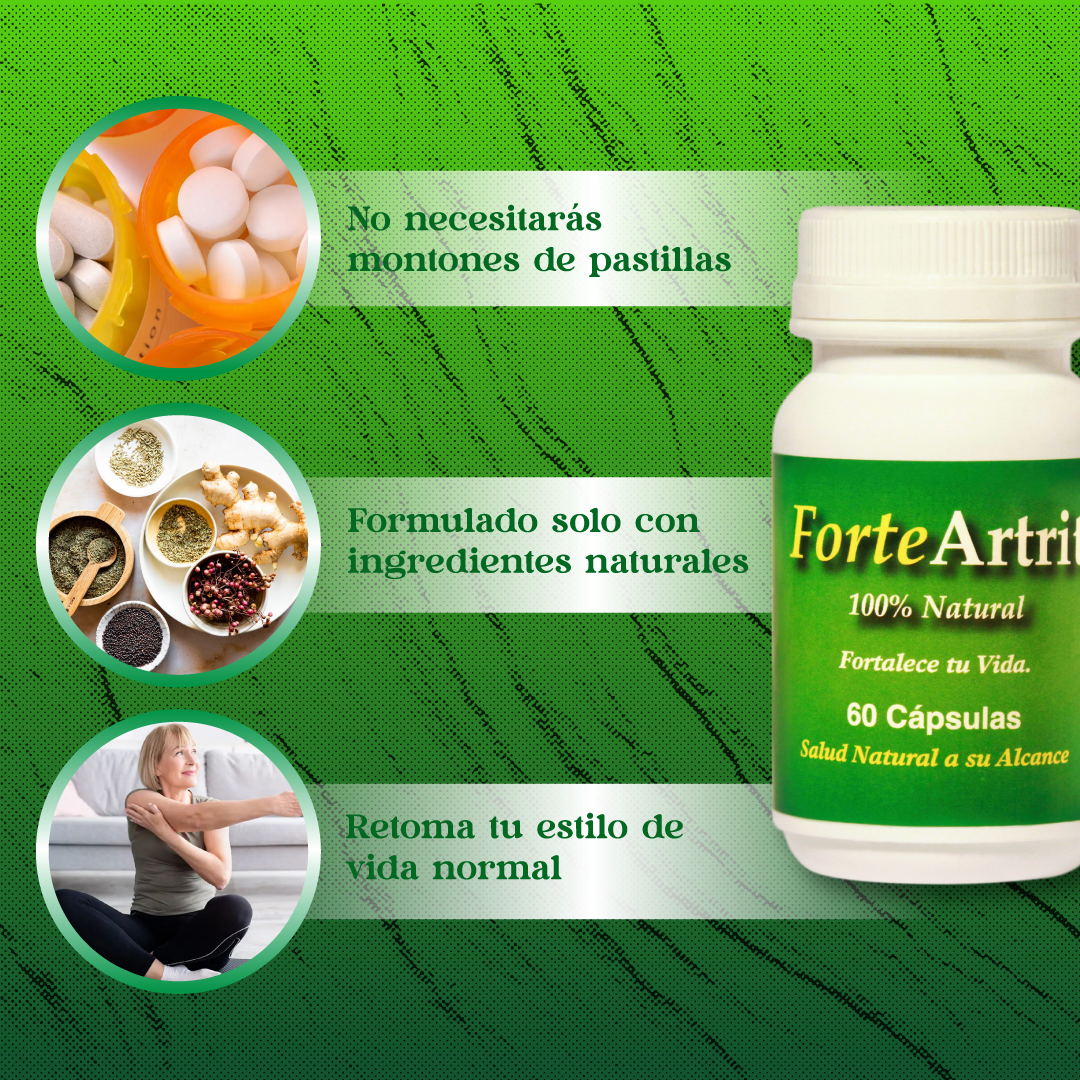 Capsulas Naturales Para Combatir El Dolor De Huesos Y Articulaciones - Forte Artrit™