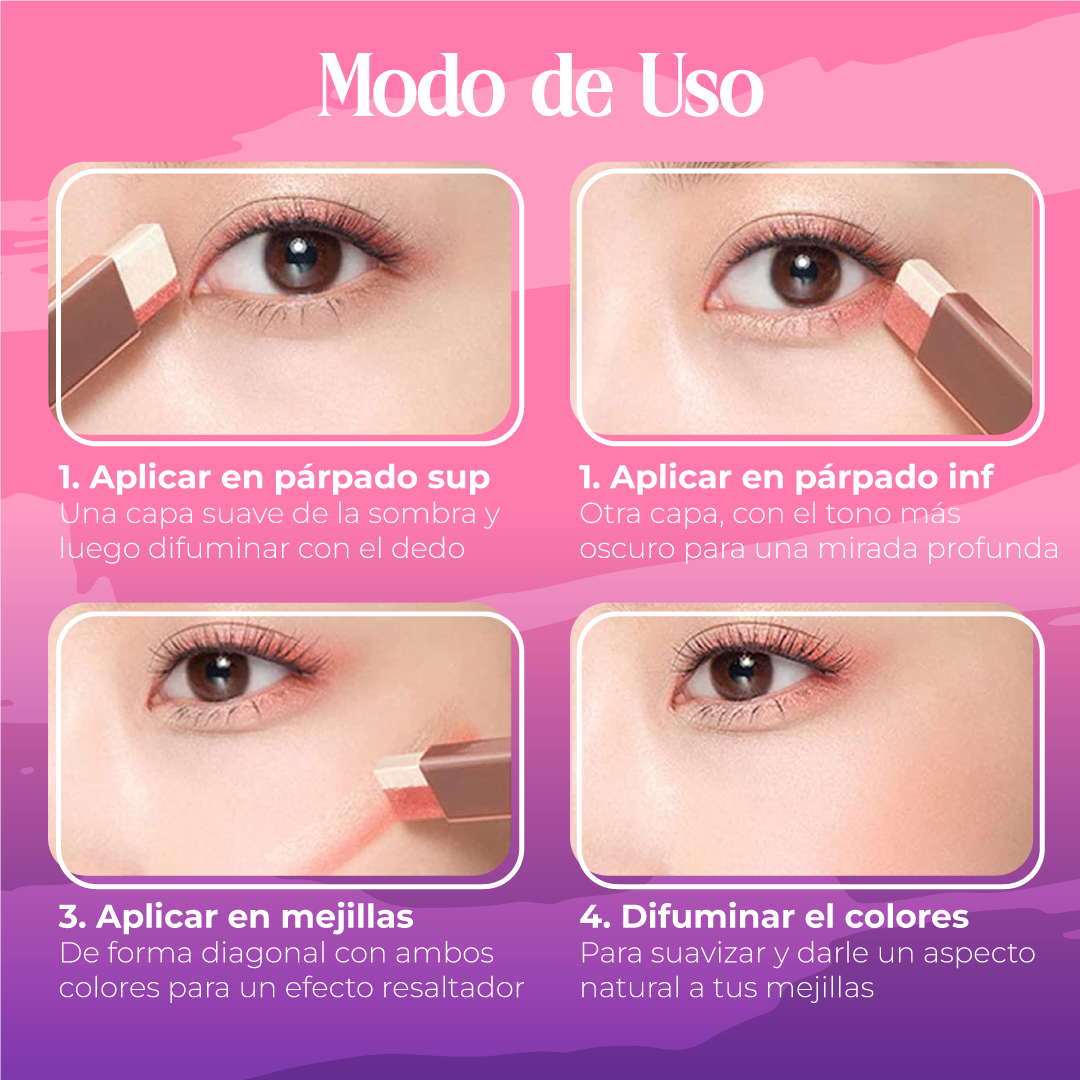 Barra de sombra de ojos con brillo de doble Color - BigEyes™